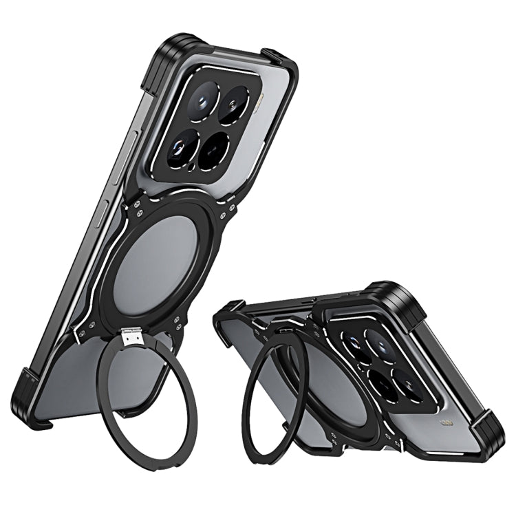 Mechanical Arm Borderless MagSafe Holder Metal Phone Case