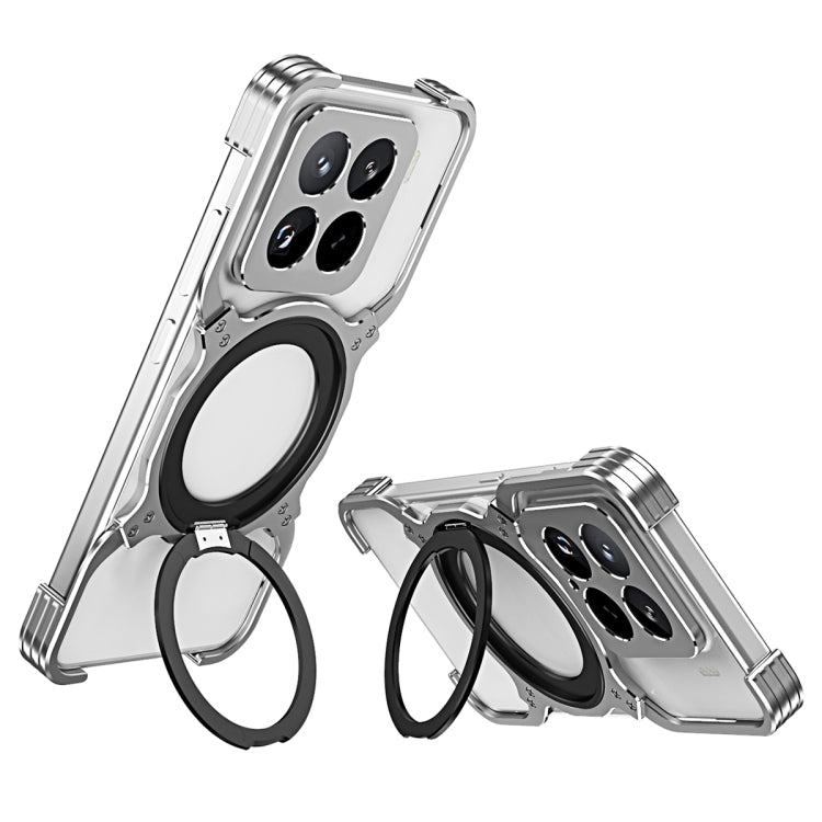 Mechanical Arm Borderless MagSafe Holder Metal Phone Case