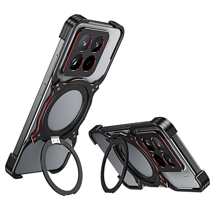 Mechanical Arm Borderless MagSafe Holder Metal Phone Case