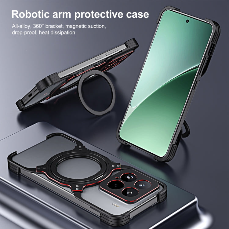 Mechanical Arm Borderless MagSafe Holder Metal Phone Case