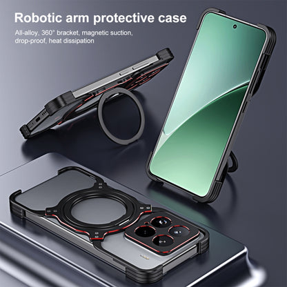 Mechanical Arm Borderless MagSafe Holder Metal Phone Case, For Xiaomi 15 Pro, For Xiaomi 15