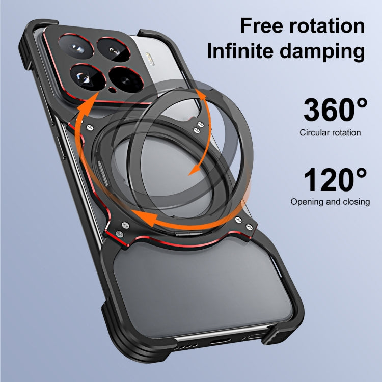 Mechanical Arm Borderless MagSafe Holder Metal Phone Case