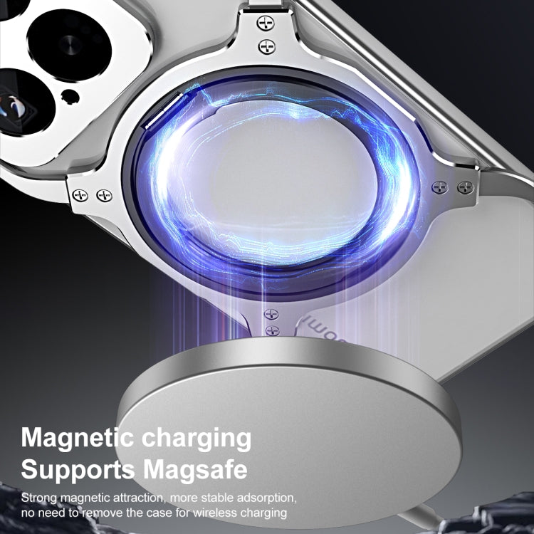Mechanical Arm Borderless MagSafe Holder Metal Phone Case