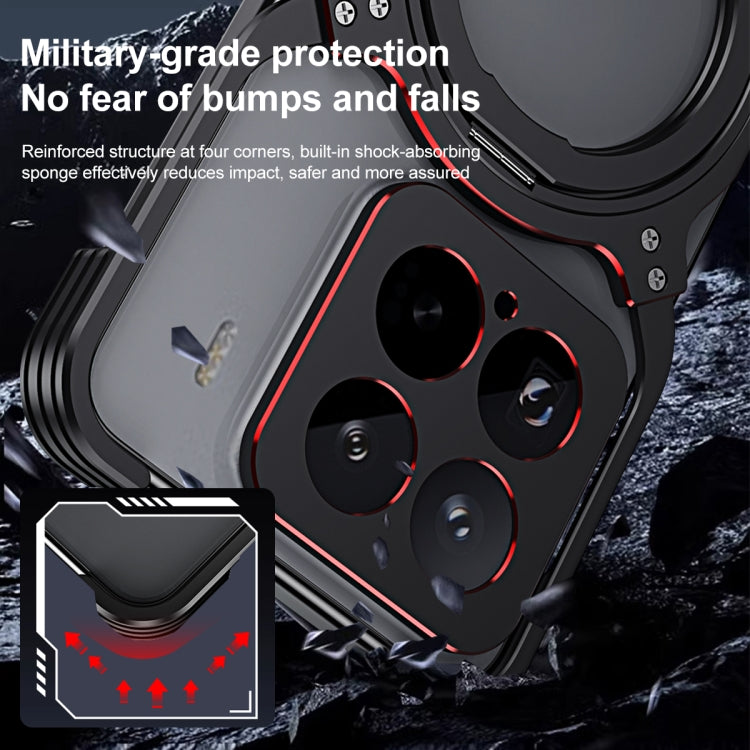 Mechanical Arm Borderless MagSafe Holder Metal Phone Case