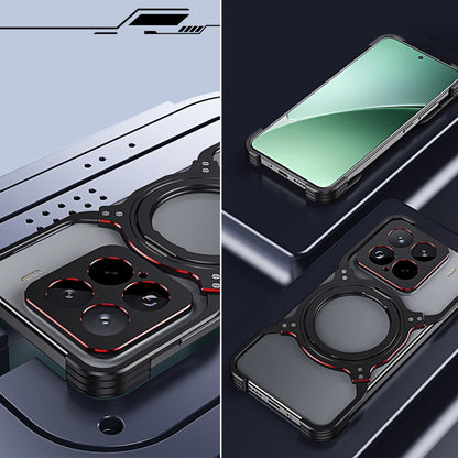 Mechanical Arm Borderless MagSafe Holder Metal Phone Case, For Xiaomi 15 Pro, For Xiaomi 15