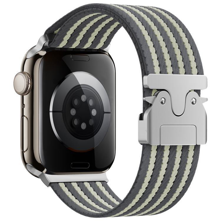 Parachute Buckle 4-Stripe Braided Nylon Watch Band, For Apple Watch 46mm / 49mm / 45mm / 44mm, For Apple Watch 42mm / 41mm / 40mm / 38mm