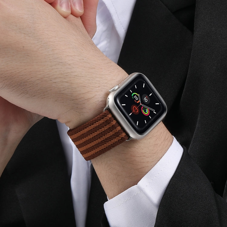 Parachute Buckle 4-Stripe Braided Nylon Watch Band