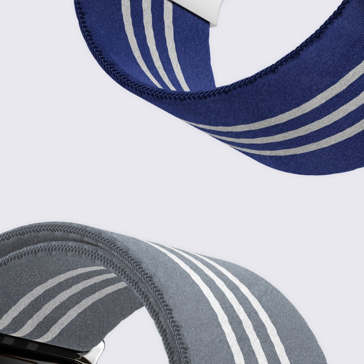 Parachute Buckle 3-Stripe Braided Nylon Watch Band