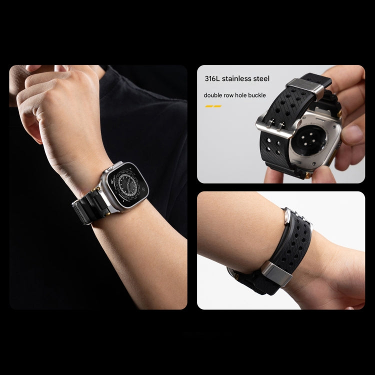 Cool Dual-Row Holes Silicone Watch Band