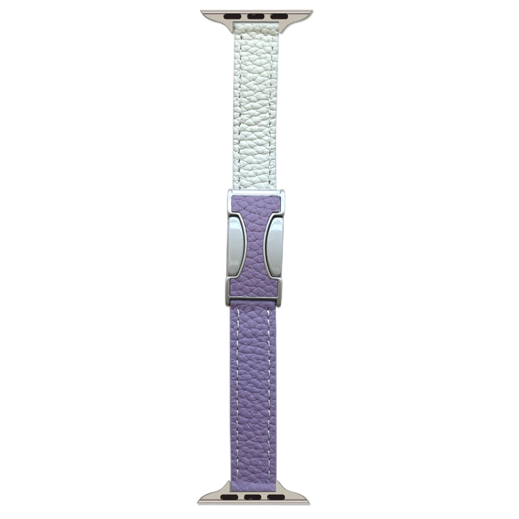 14mm Magnetic Buckle Litchi Leather Watch Band