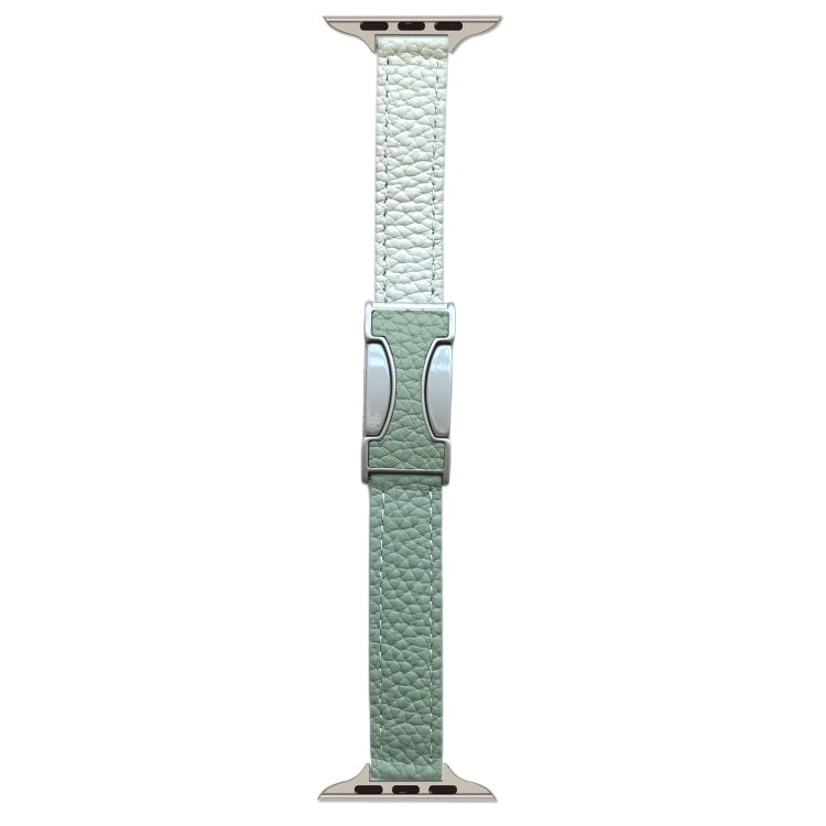 14mm Magnetic Buckle Litchi Leather Watch Band
