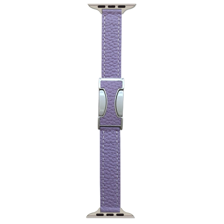 14mm Magnetic Buckle Litchi Leather Watch Band