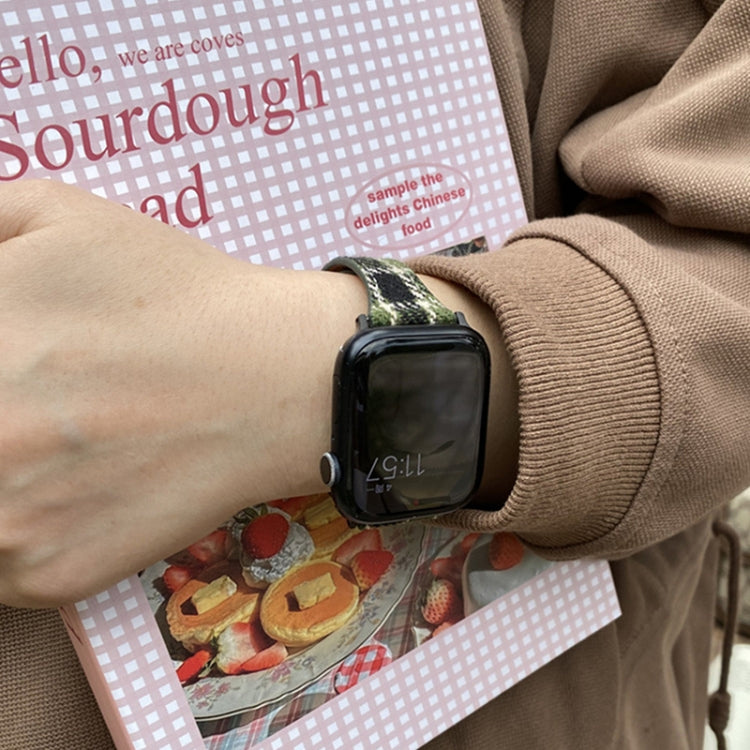 Slim Magnetic Buckle Napped Fabric Leather Watch Band