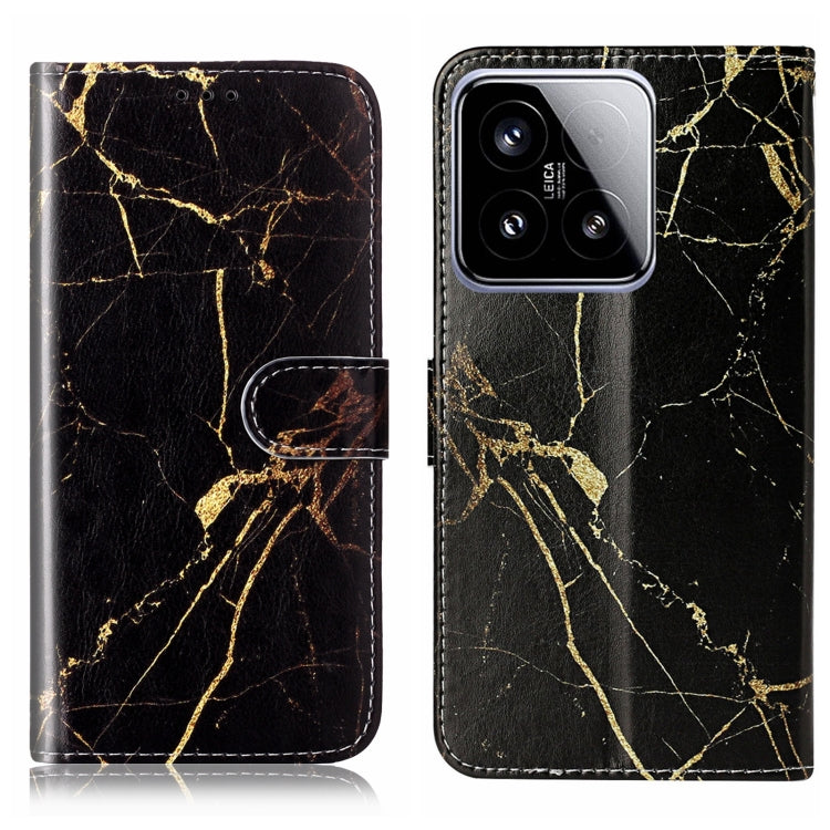 Colored Drawing Marble Pattern Leather Phone Case