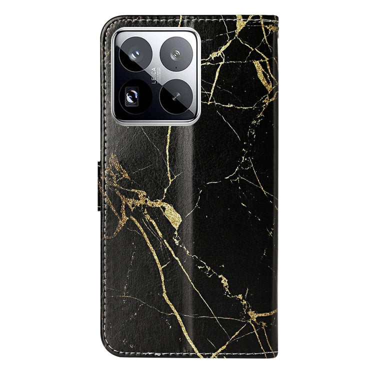 Colored Drawing Marble Pattern Leather Phone Case, For Xiaomi 15 Pro, For Xiaomi 15