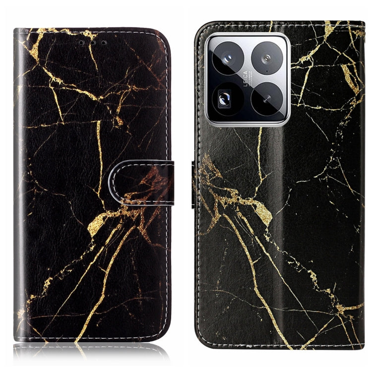 Colored Drawing Marble Pattern Leather Phone Case