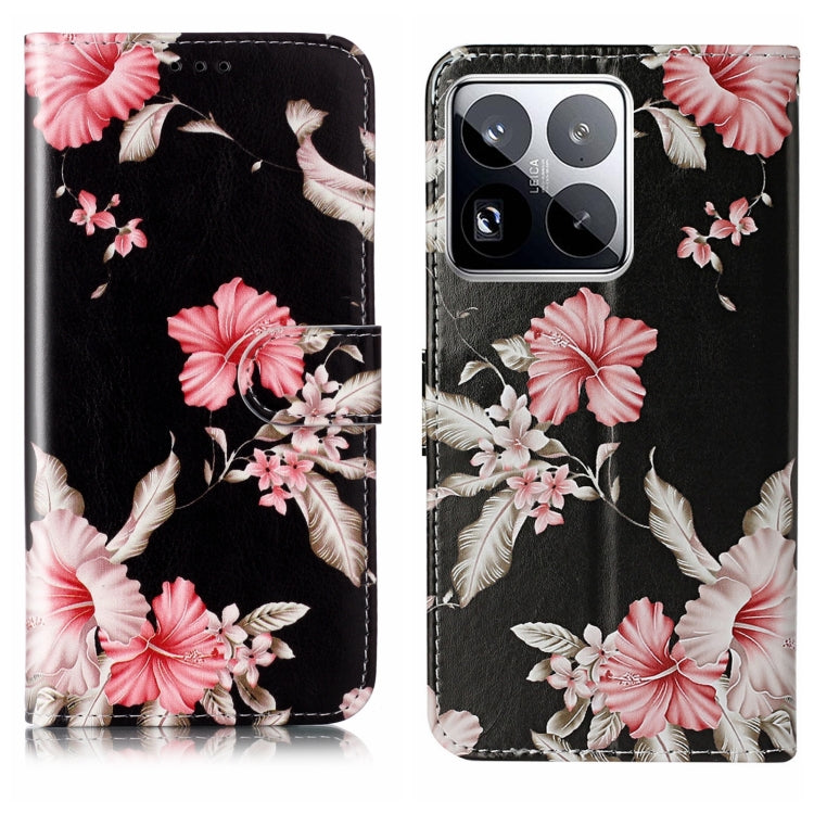 Colored Drawing Marble Pattern Leather Phone Case