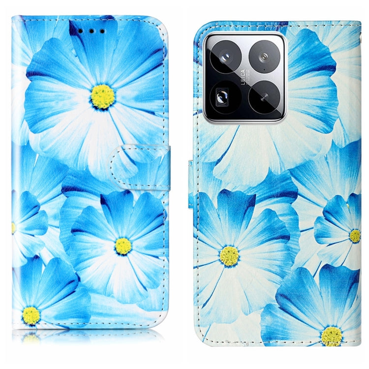 Colored Drawing Marble Pattern Leather Phone Case