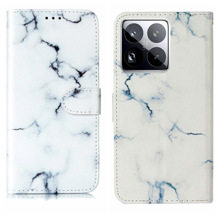Colored Drawing Marble Pattern Leather Phone Case