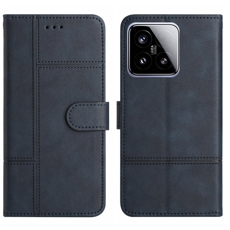 Cowhide Texture Stitching Leather Phone Case