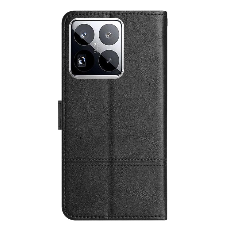 Cowhide Texture Stitching Leather Phone Case, For Xiaomi 15 Pro, For Xiaomi 15