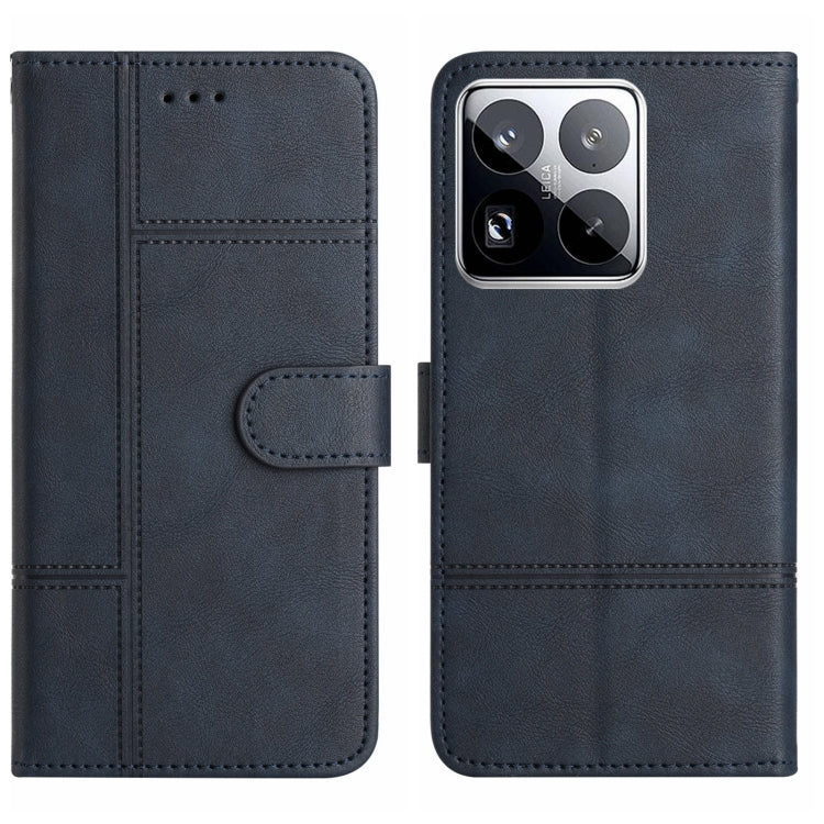 Cowhide Texture Stitching Leather Phone Case
