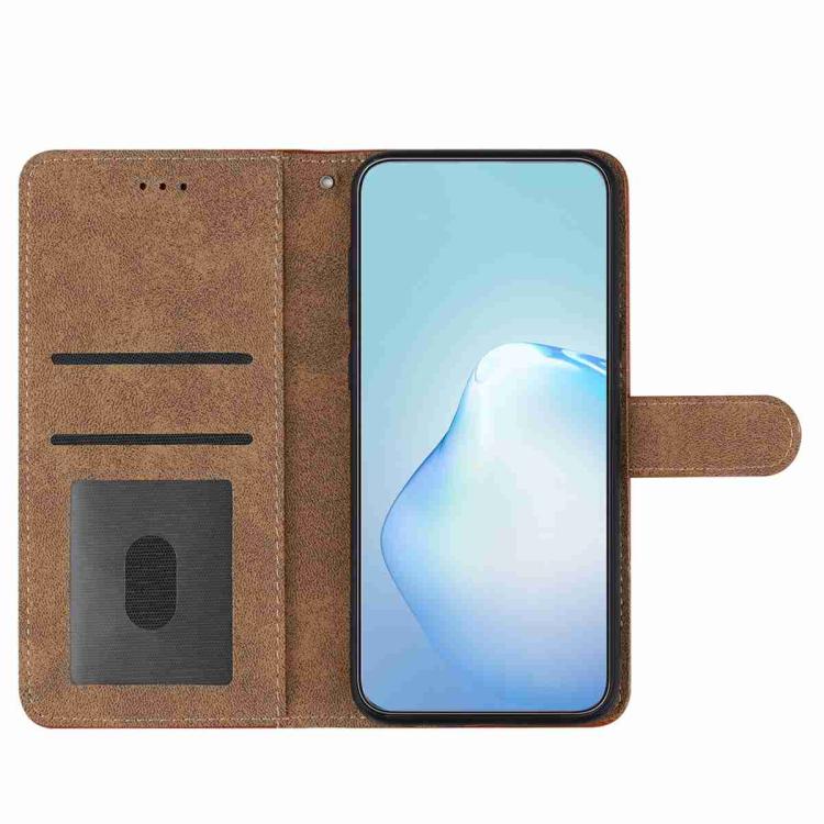 Cowhide Texture Stitching Leather Phone Case