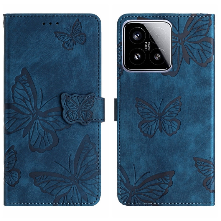 Skin-feel Embossed Butterfly Leather Phone Case, For Xiaomi 15 Pro, For Xiaomi 15