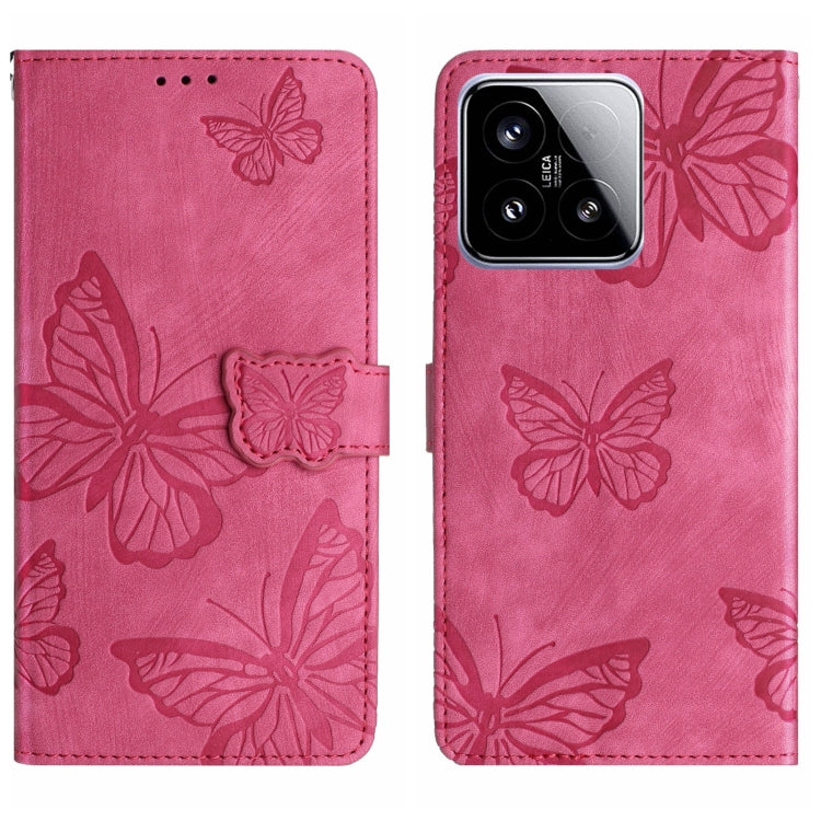 Skin-feel Embossed Butterfly Leather Phone Case, For Xiaomi 15 Pro, For Xiaomi 15