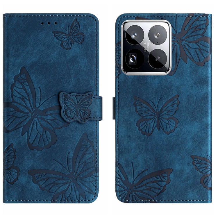 Skin-feel Embossed Butterfly Leather Phone Case, For Xiaomi 15 Pro, For Xiaomi 15