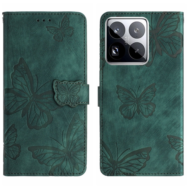 Skin-feel Embossed Butterfly Leather Phone Case