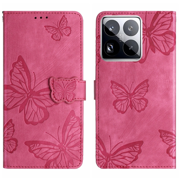 Skin-feel Embossed Butterfly Leather Phone Case, For Xiaomi 15 Pro, For Xiaomi 15