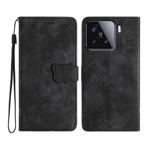 Skin-feel Embossed Butterfly Leather Phone Case