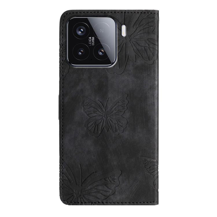 Skin-feel Embossed Butterfly Leather Phone Case
