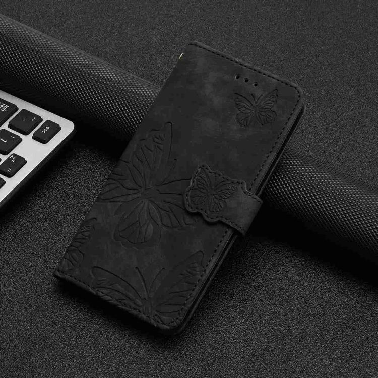 Skin-feel Embossed Butterfly Leather Phone Case