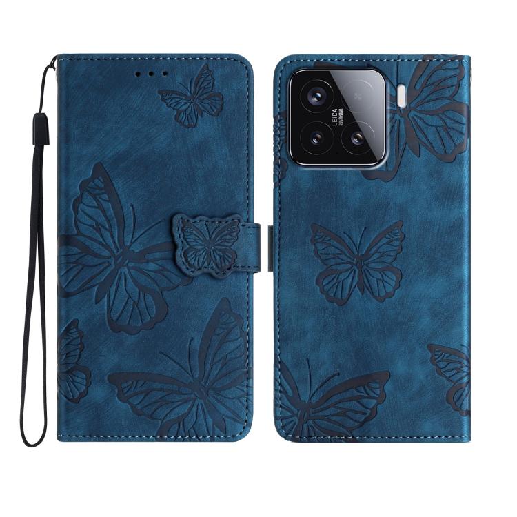 Skin-feel Embossed Butterfly Leather Phone Case