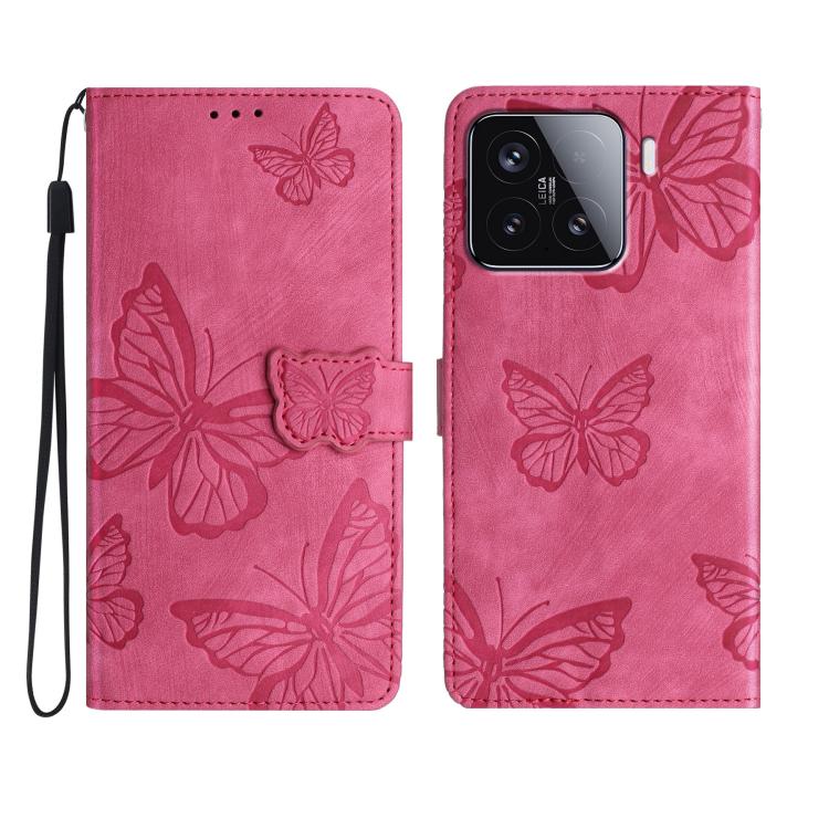 Skin-feel Embossed Butterfly Leather Phone Case