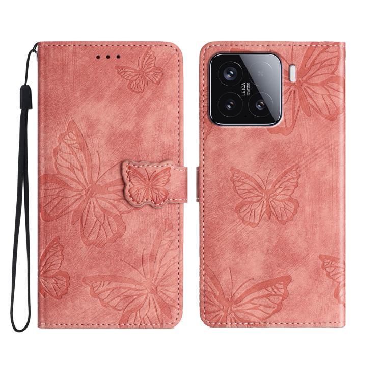 Skin-feel Embossed Butterfly Leather Phone Case