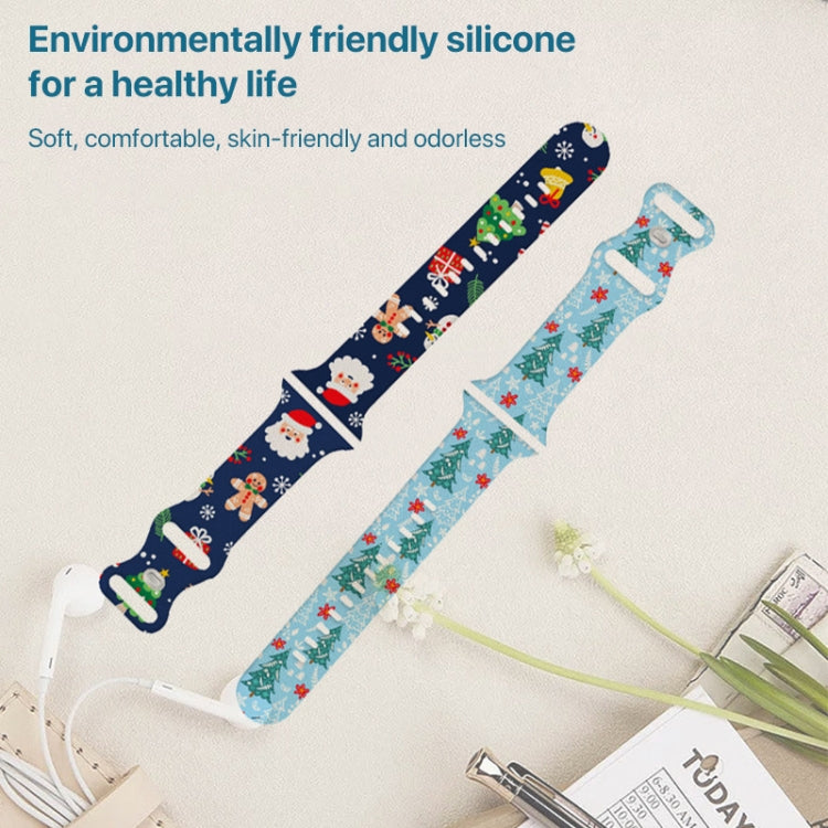 Christmas Pattern Silicone Watch Band