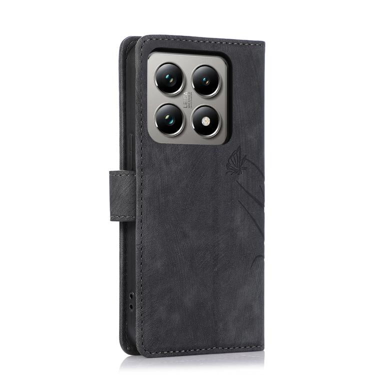 Orchid Butterfly Embossed Leather Phone Case