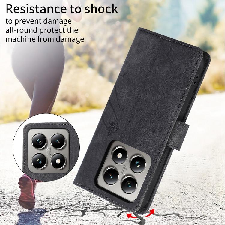 Orchid Butterfly Embossed Leather Phone Case