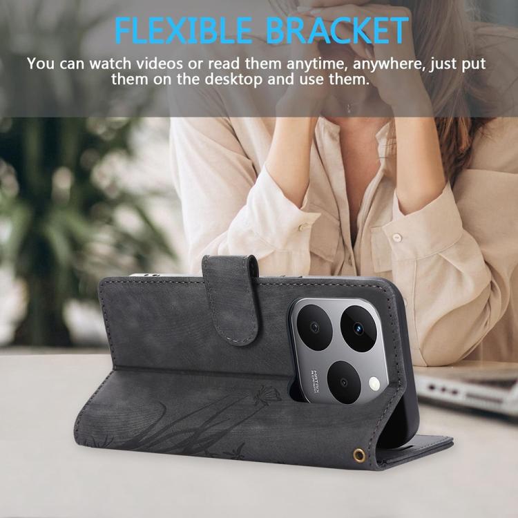 Orchid Butterfly Embossed Leather Phone Case, For Xiaomi 15T 5G, For Xiaomi 15 Ultra, For Xiaomi 15 Pro, For Xiaomi 15