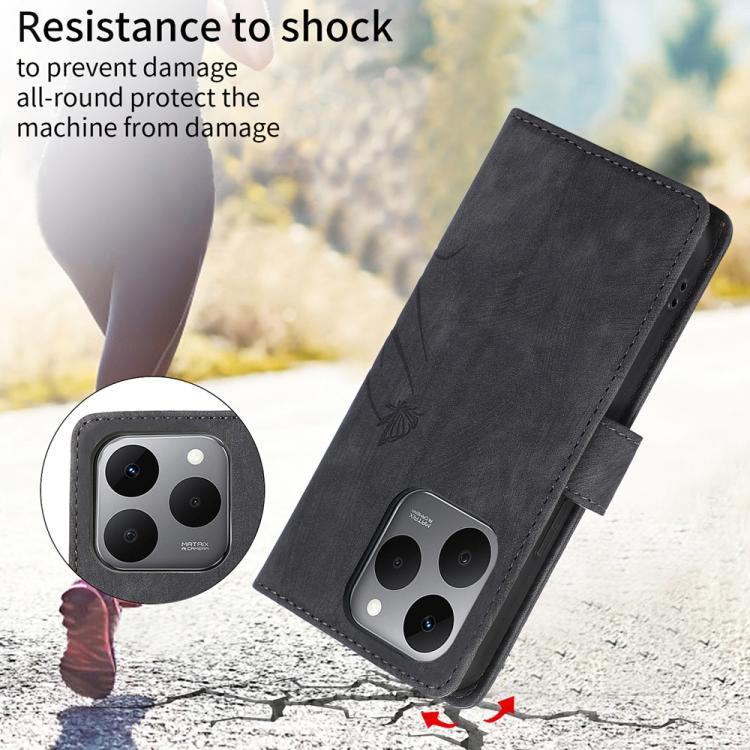 Orchid Butterfly Embossed Leather Phone Case, For Xiaomi 15T 5G, For Xiaomi 15 Ultra, For Xiaomi 15 Pro, For Xiaomi 15