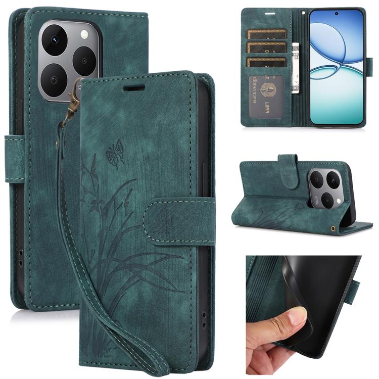 Orchid Butterfly Embossed Leather Phone Case, For Xiaomi 15T 5G, For Xiaomi 15 Ultra, For Xiaomi 15 Pro, For Xiaomi 15
