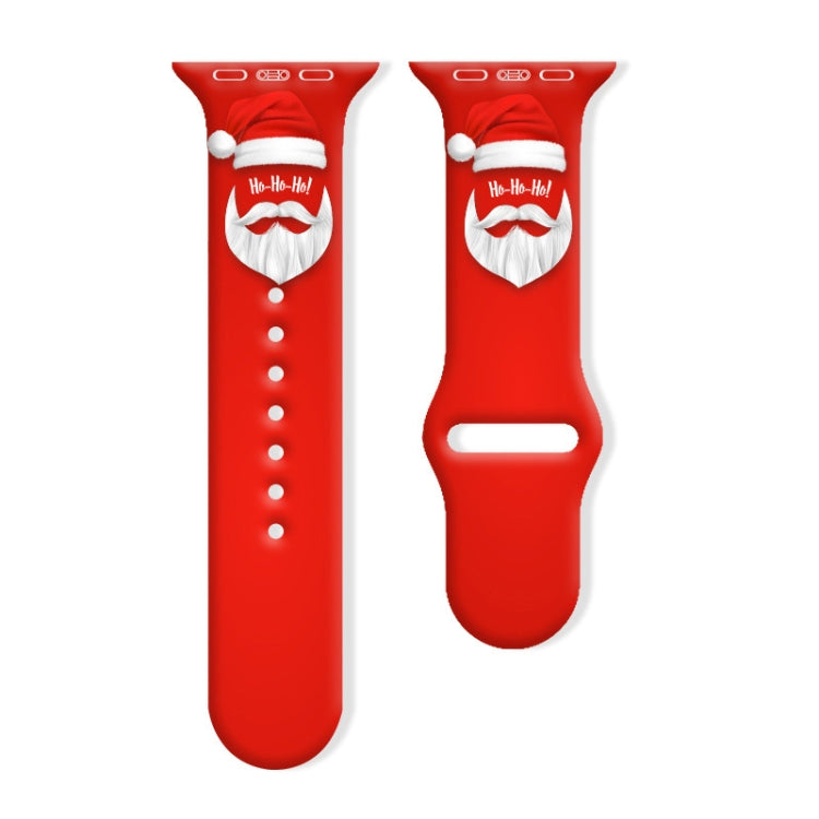 Christmas Pattern Reverse Buckle Silicone Watch Band, Series 1