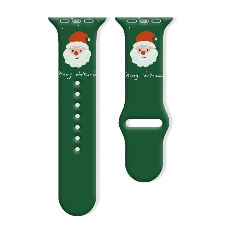 Christmas Pattern Reverse Buckle Silicone Watch Band, Series 1