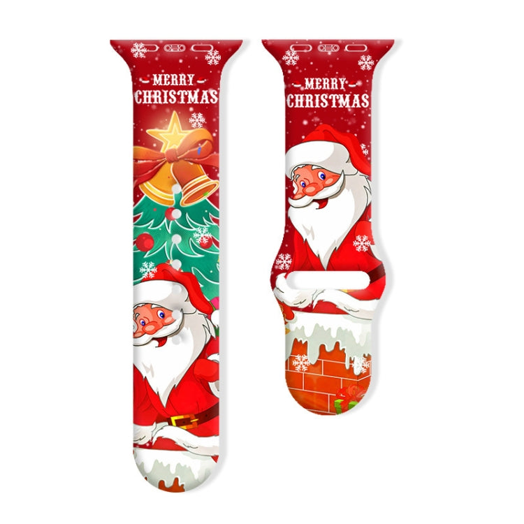 Christmas Pattern Reverse Buckle Silicone Watch Band, Series 1