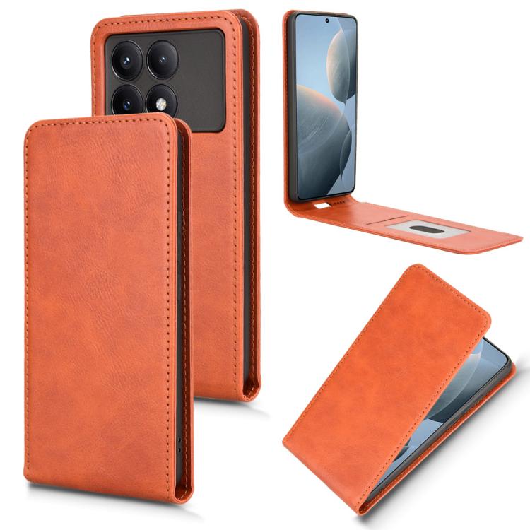 Magnetic Vertical Flip Leather Phone Case, For Xiaomi X7 Pro 5G / Redmi Turbo 4, For Xiaomi Poco M7 Pro 5G / Redmi Note 14 5G, For Xiaomi 15 Pro, For Xiaomi 15, For Xiaomi 14T Pro, For Xiaomi 14T, For Xiaomi Poco F6 Pro / Redmi K70 / K70 Pro