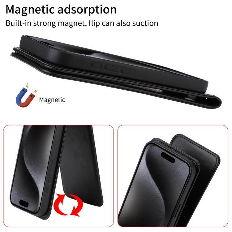 Magnetic Vertical Flip Leather Phone Case, For Xiaomi X7 Pro 5G / Redmi Turbo 4, For Xiaomi Poco M7 Pro 5G / Redmi Note 14 5G, For Xiaomi 15 Pro, For Xiaomi 15, For Xiaomi 14T Pro, For Xiaomi 14T, For Xiaomi Poco F6 Pro / Redmi K70 / K70 Pro