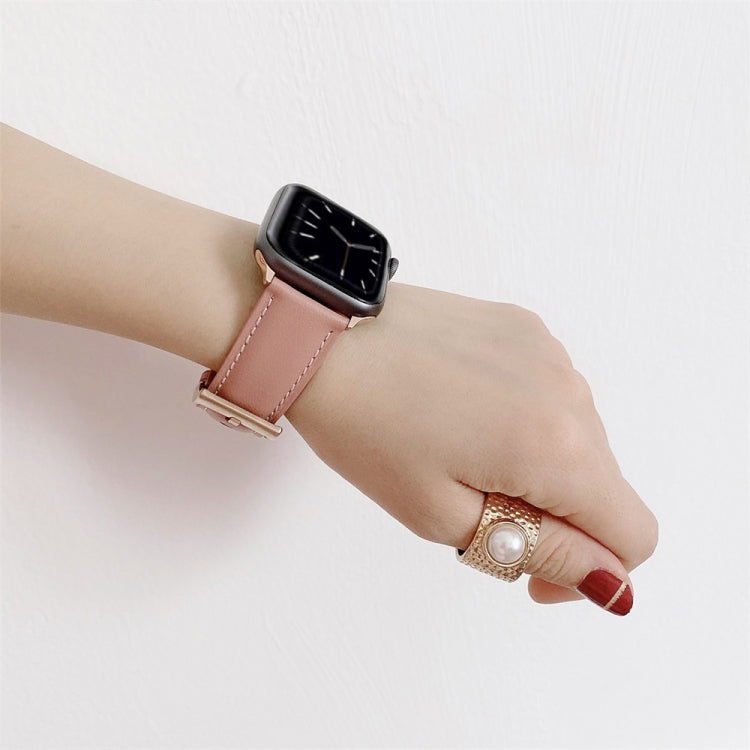 V Tail Style Stitching Leather Watch Wrist Strap, For Apple Watch 5 & 4 44mm / 3 & 2 & 1 42mm, For Apple Watch Series 8&7 41mm / SE 2&6&SE&5&4 40mm / 3&2&1 38mm, For Apple Watch Series 7 41mm / 6 & SE & 5 & 4 40mm / 3 & 2 & 1 38mm